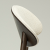 ravish-chair-simply-beige-mocca-stained-ash-veneer-back-rest Ravish dining chair in Simply Beige fabric with a curved mocca stained ash veneer back and matching timber legs.