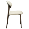 ravish-chair-simply-beige-mocca-stained-ash-veneer-side Ravish dining chair in Simply Beige fabric with a curved mocca stained ash veneer back and matching timber legs.