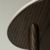 ravish-chair-simply-beige-mocca-stained-ash-veneer-zoom Ravish dining chair in Simply Beige fabric with a curved mocca stained ash veneer back and matching timber legs.
