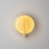 Regatta Textured Glass Wall Light – Gold Small with circular glass shade and warm gold detailing.