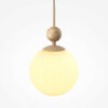 tavo-pendant-light-head TAVO Pendant Light with rounded shade, textured decorative detail and slim suspension.