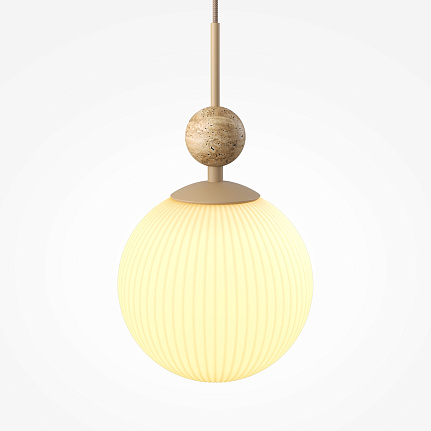 tavo-pendant-light-head TAVO Pendant Light with rounded shade, textured decorative detail and slim suspension.