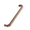 Terra brushed copper cast iron cabinet handle for kitchen cabinets, drawers, wardrobes, and bespoke furniture.