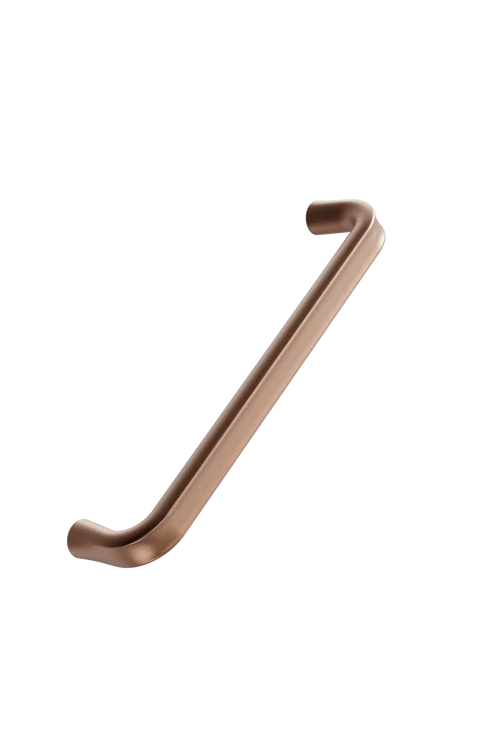 Terra brushed copper cast iron cabinet handle for kitchen cabinets, drawers, wardrobes, and bespoke furniture.