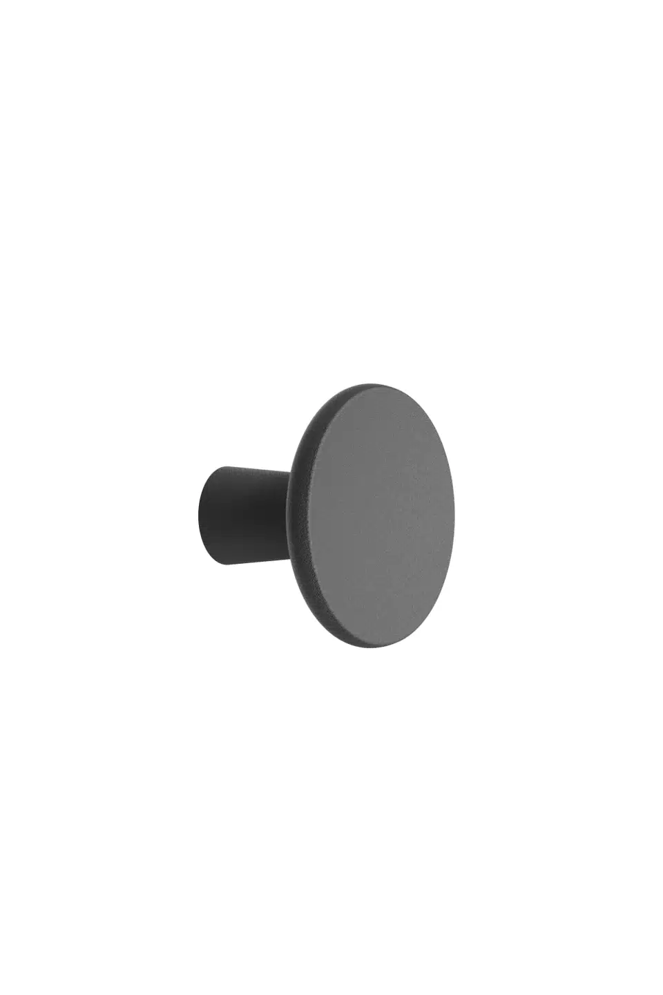 Terra matt black cast iron cabinet knob for kitchen cabinets, drawers, wardrobes, and bespoke furniture.