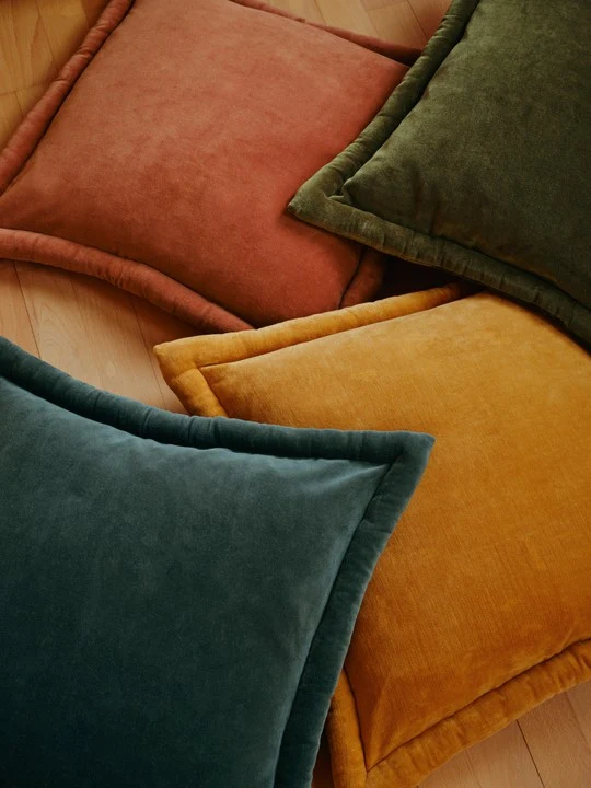 Viola cotton cushion cover in Mocha Bisque, 50 x 50 cm