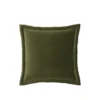 Viola cotton cushion cover in Winter Moss green, 50 x 50 cm