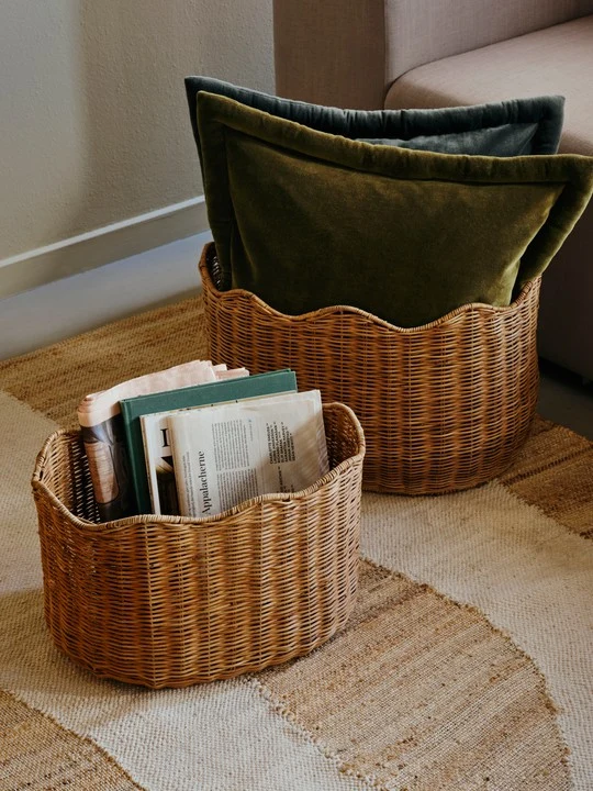 Viola cotton cushion cover in Winter Moss green, 50 x 50 cm