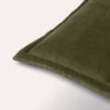 Viola cotton cushion cover in Winter Moss green, 50 x 50 cm