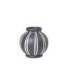 Wilma Vase in Maritime Blue and Rainy Day Grey handpainted ceramic