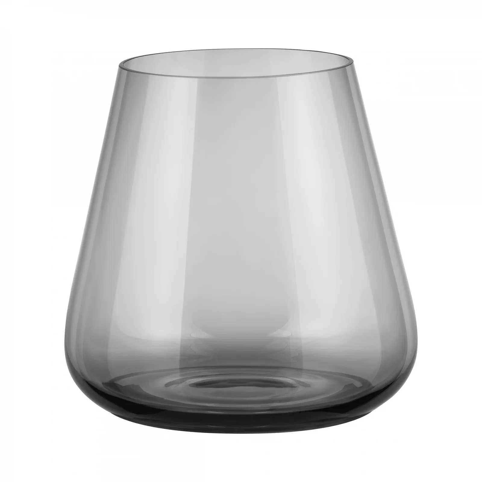 Belo drinking glass in Smoke mouth-blown glass with a soft curved shape