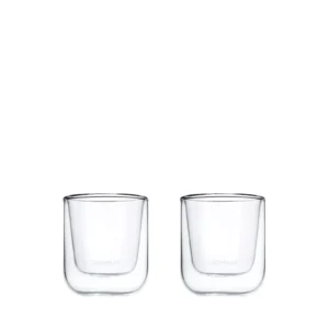 Product image of a set of 2 insulated espresso glasses